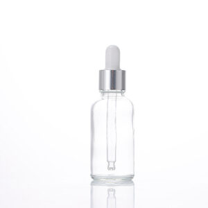 Chai chiết sirum mụn nước hoa mới vòng bạc đầu nhỏ bằng nhựa trắng chai trong suốt