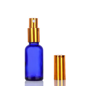 Chai lọ thủy tinh mới, chai xịt toner chống ánh sáng xanh Sản phẩm phun nhôm anodized vàng thủy tinh mẫu mới nhất