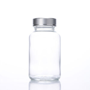 Chai thủy tinh trong suốt đựng thực phẩm bổ sung, chai kín mờ đựng đồ uống, nước ép, trà sữa mẫu mới nhất