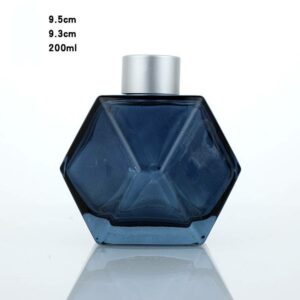 Chai hương thơm đa giác thời trang, tinh dầu trong nhà màu sắc có thể tùy chỉnh 200ml màu xanh