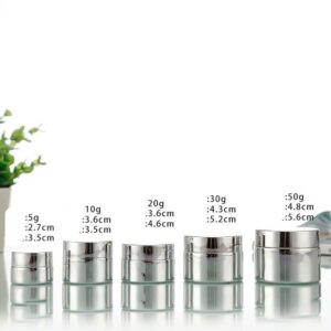 Hũ kem mạ bạc, lọ đựng mỹ phẩm, lọ kem dưỡng da mắt và kem dưỡng da mặt, chai thủy tinh đựng kem mới nhất