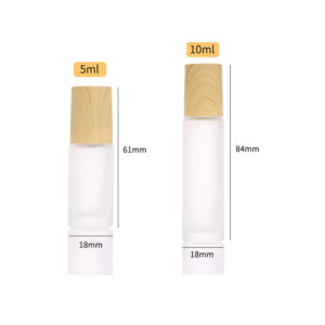 Chai tinh dầu lăn tùy chỉnh có nắp vân gỗ và thủy tinh mờ; bình xịt nước hoa chai tinh dầu lăn tùy chỉnh xuyên biên giới và bán buôn mới nhất