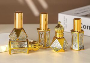 Chai tinh dầu hình bát giác mạ vàng chai xịt nước hoa chai nhỏ giảm tinh dầu mới nhất