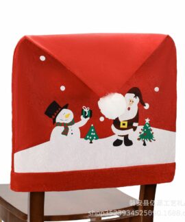 Áo phủ lưng ghế hình mũ Giáng sinh 60 × 50 cm