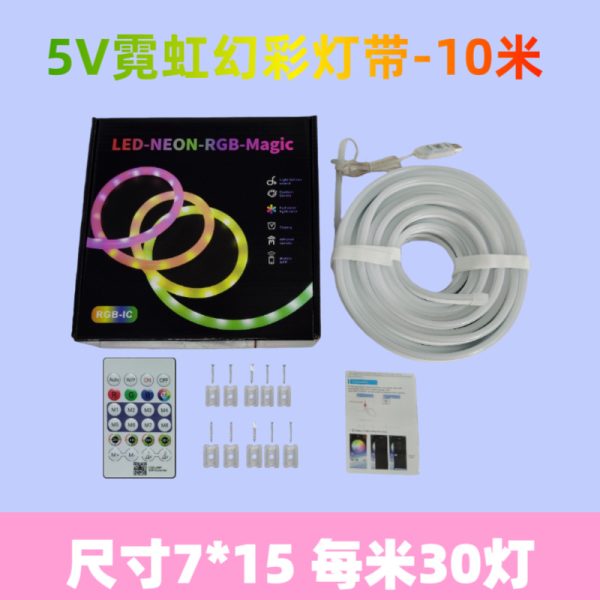 Bộ dây LED neon RGB mềm 5 V hoặc 24 V