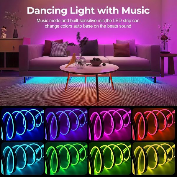 Bộ dây LED neon RGB mềm 5 V hoặc 24 V