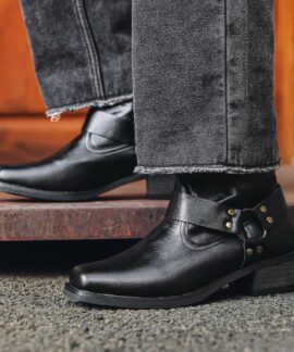 Boots cao bồi nam mã 1034 khóa kéo