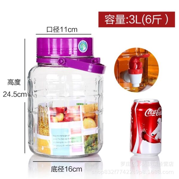 Bình Thủy Tinh Ngâm Rượu Thân Dày