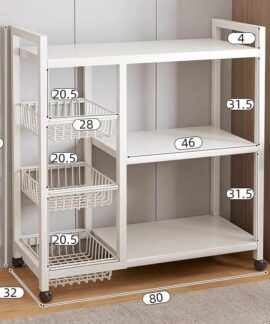 Kệ giỏ rau củ nhiều tầng bằng thép carbon
