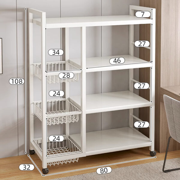 Kệ giỏ rau củ nhiều tầng bằng thép carbon