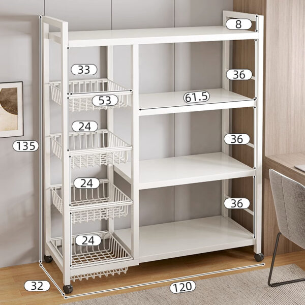 Kệ giỏ rau củ nhiều tầng bằng thép carbon