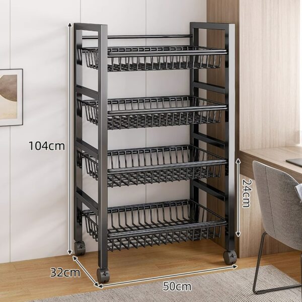 Kệ giỏ rau củ nhiều tầng bằng thép carbon