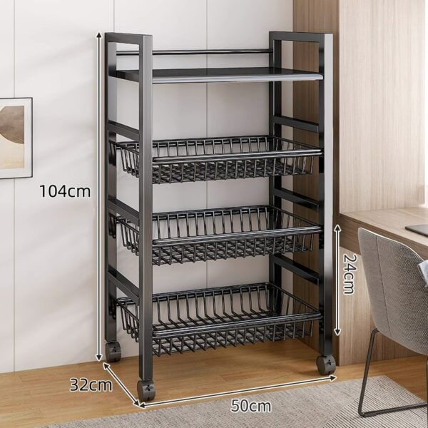 Kệ giỏ rau củ nhiều tầng bằng thép carbon