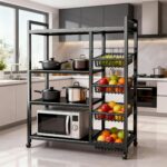 Kệ giỏ rau củ nhiều tầng bằng thép carbon
