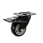 Bánh xe công nghiệp PVC màu đen có vòng bi