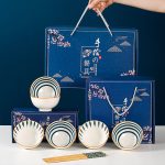 Bộ bát đũa sứ hộp quà họa tiết dễ thương