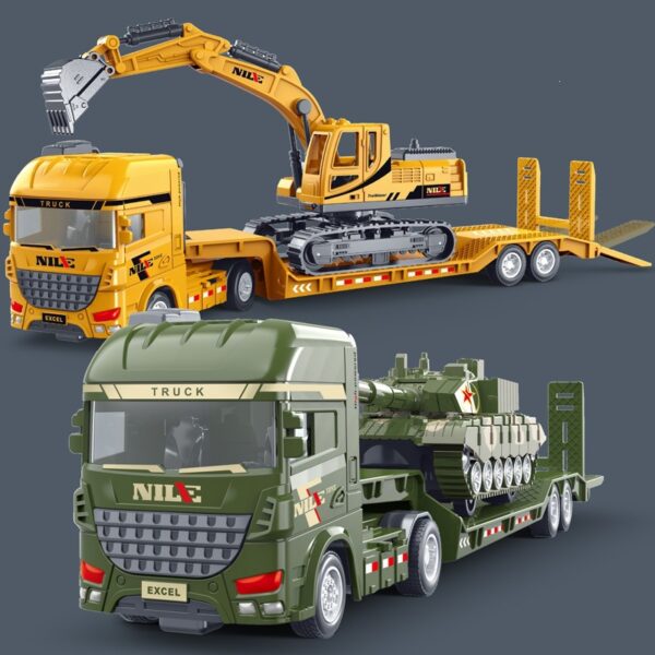 Xe đầu kéo sàn phẳng cỡ lớn chở mô hình