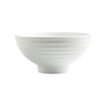 Đĩa sâu sứ trắng gân nổi 21.5 cm