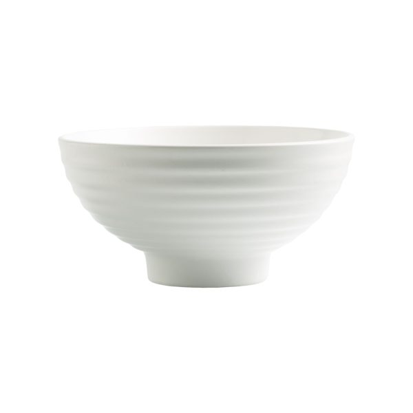 Đĩa sâu sứ trắng gân nổi 21.5 cm