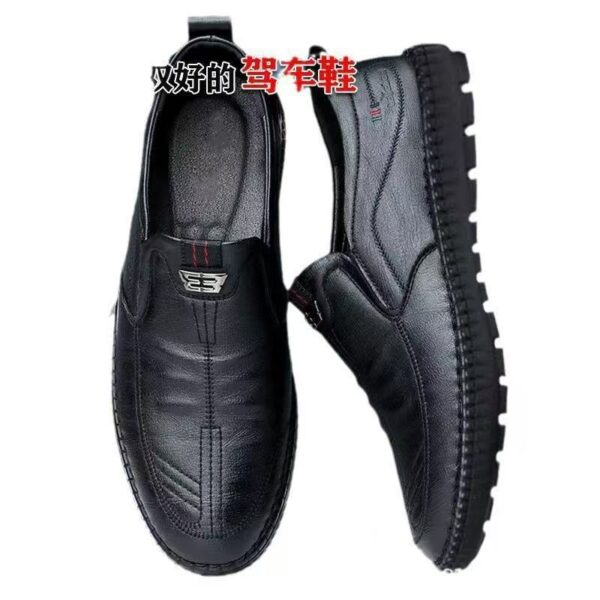 Giày da nam xỏ chân đế mềm chống trượt