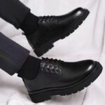 Giày da nam công sở buộc dây đế mềm chống trượt