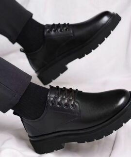 Giày da nam công sở buộc dây đế mềm chống trượt