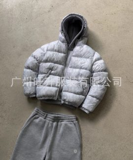 Áo khoác nam nữ cotton thêu logo dáng rộng