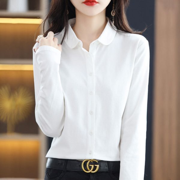 Áo sơ mi nữ lót lông hai mặt dày dặn