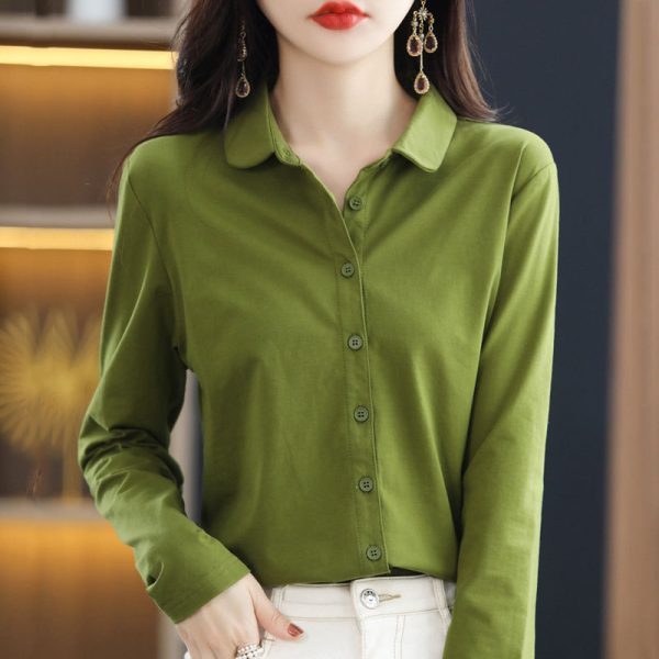 Áo sơ mi nữ lót lông hai mặt dày dặn