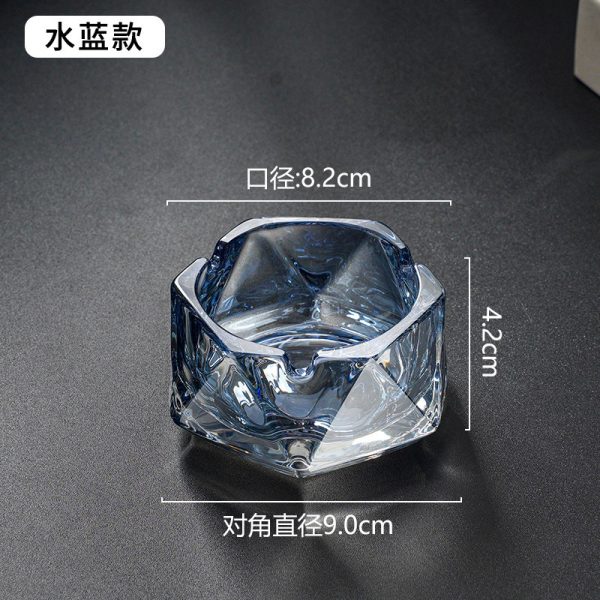 Gạt tàn thủy tinh lục giác và tròn