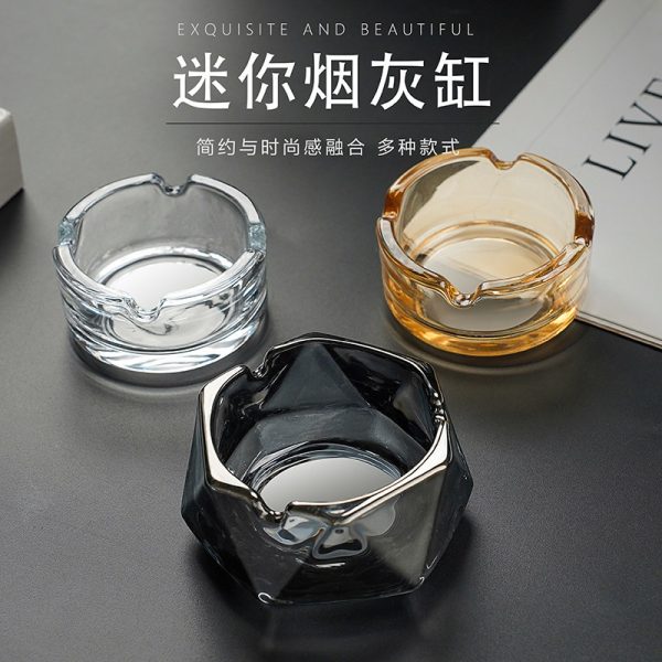 Gạt tàn thủy tinh lục giác và tròn