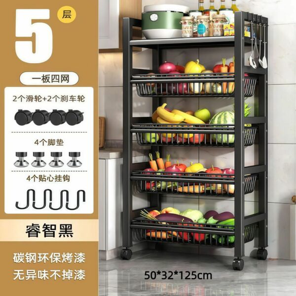 Kệ Giỏ Rau Củ Nhiều Tầng Bằng Thép