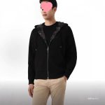 Áo hoodie nam cardigan khóa kéo thêu logo