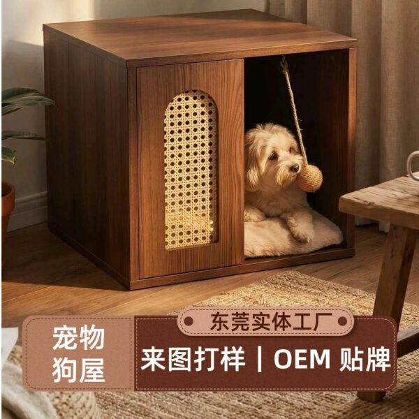 Nhà Gỗ Bán Kín Cho Chó Mèo