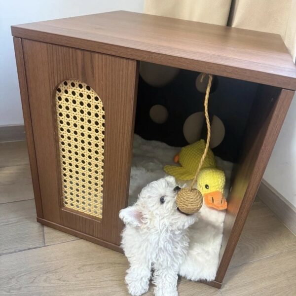 Nhà Gỗ Bán Kín Cho Chó Mèo
