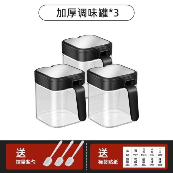 Bộ Hũ Thủy Tinh Đựng Gia Vị Nắp Inox