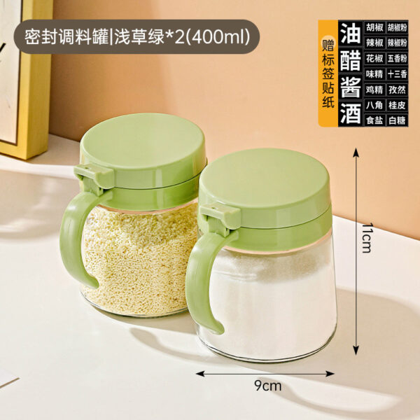 Bộ Hũ Thủy Tinh Đựng Gia Vị 400 ml