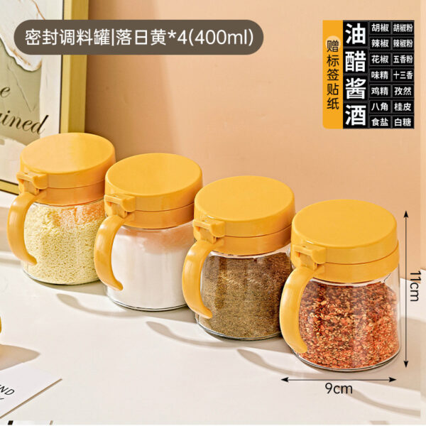 Bộ Hũ Thủy Tinh Đựng Gia Vị 400 ml