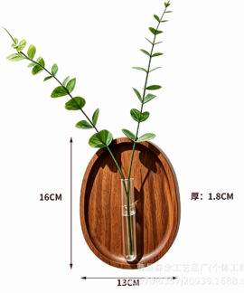 Bình ống nghiệm khung gỗ treo tường