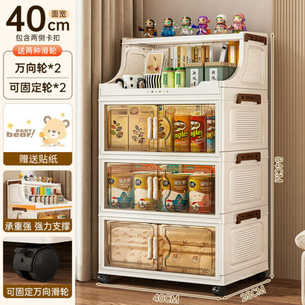 Tủ kệ gấp nhiều tầng đựng quần áo và đồ ăn nhẹ