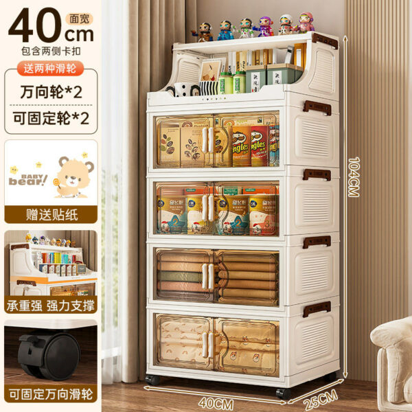 Tủ kệ gấp nhiều tầng đựng quần áo và đồ ăn nhẹ