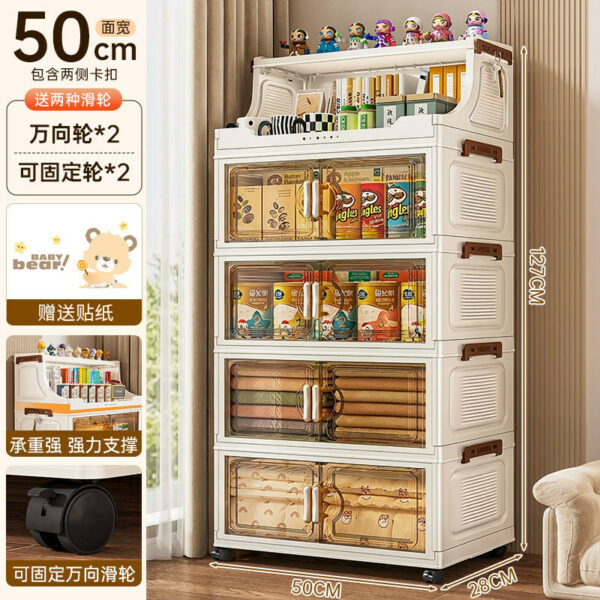 Tủ kệ gấp nhiều tầng đựng quần áo và đồ ăn nhẹ