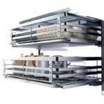 Rổ Bát Đĩa Hai Tầng Inox 304 Cho Tủ Bếp