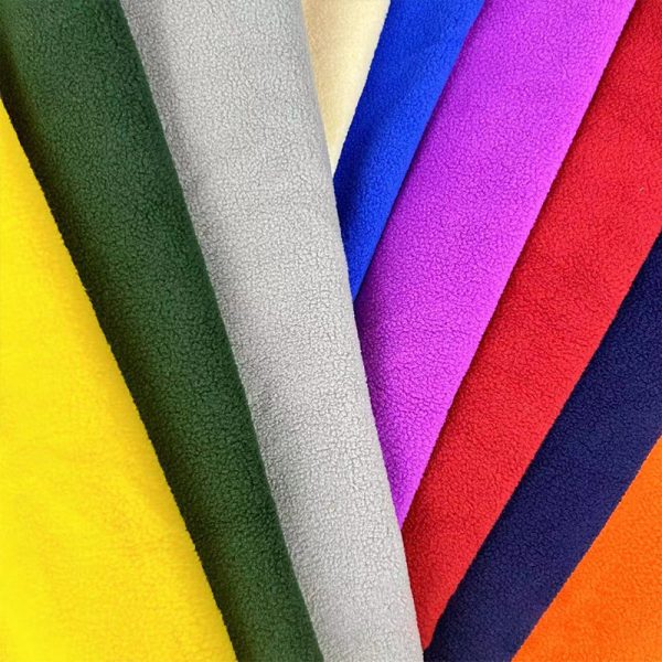 Vải nỉ polar fleece chải hai mặt tạo hạt một mặt