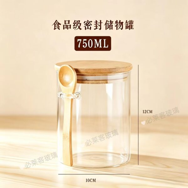 Hũ Thủy Tinh Đựng Gia Vị Kèm Muỗng