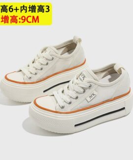 Giày vải nữ đế dày nâng chiều cao 9 cm