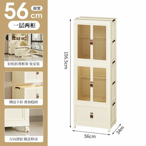 Tủ quần áo trẻ em lắp ghép có bánh xe