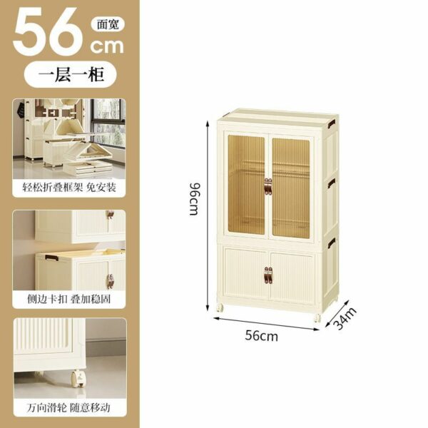 Tủ quần áo trẻ em lắp ghép có bánh xe