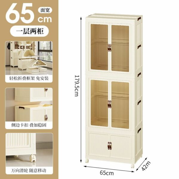 Tủ quần áo trẻ em lắp ghép có bánh xe