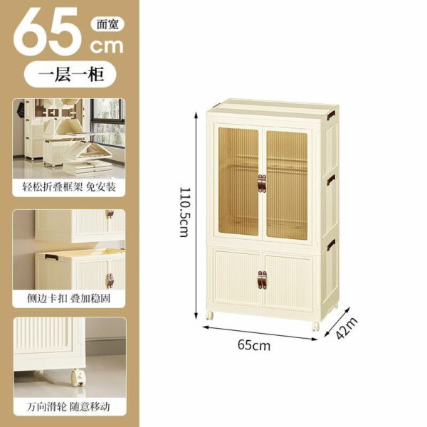 Tủ quần áo trẻ em lắp ghép có bánh xe